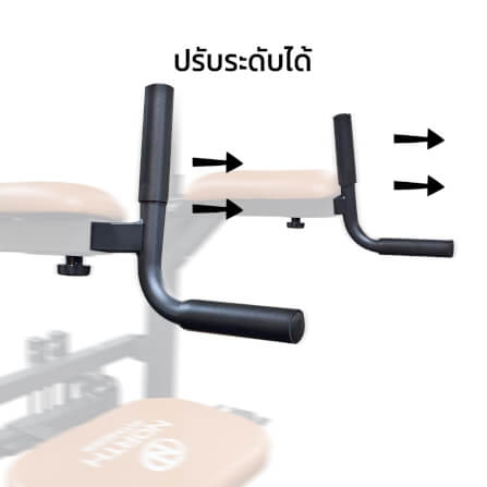 บาร์โหนตั้งพื้น NORTH FITNESS POWER CHIN DIP รุ่น CD-100 ปรับระดับ บริหารหน้าท้อง ใช้งานได้หลากหลาย_1